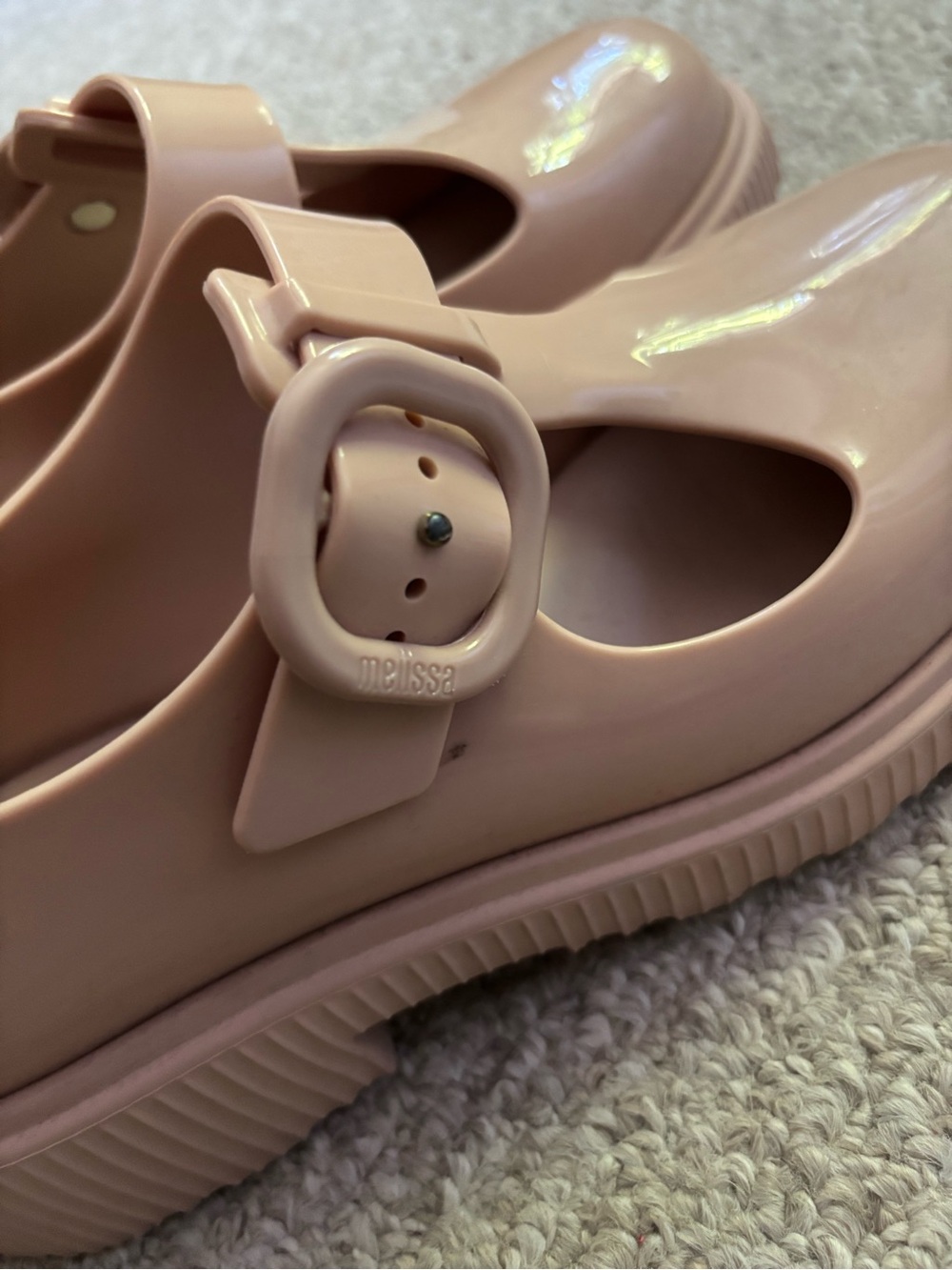 Melissa Jackie Mary Jane Jelly Shoes in Nude Pink - Picture 7 of 10